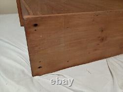 Vintage Solid Wood Cabinet With Shelves For Display Items Storage