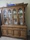 Vintage Solid Wood China Cabinet Hutch 70 French Provincial Display Cabinet