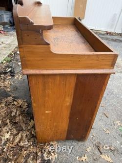 Vintage Solid Wood Dry Sink Early American Farmhouse Style