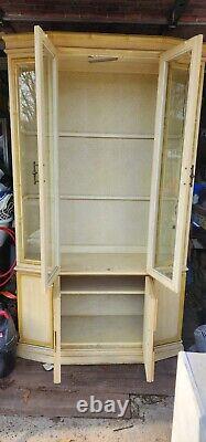 Vintage Stanley Furniture Faux Bamboo China Cabinet