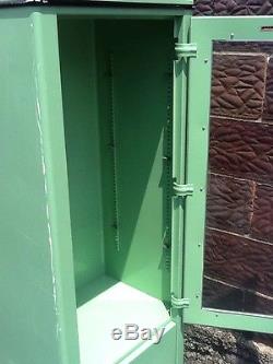 Vintage Steelux Green Doctors Medical Cabinet 1 Door 2 Drawers Very Good