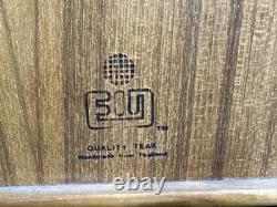 Vintage Teak Midcentury Modern wall mount cabinet and danish tambour doors