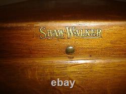 Vintage Tiger Oak 2 Drawer Shaw Walker File Cabinet All Original Hardware VGC