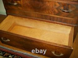 Vintage Trogdon Art Deco China Cabinet Hutch Cupboard Wood Bakelite Handles