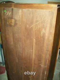 Vintage Trogdon Art Deco China Cabinet Hutch Cupboard Wood Bakelite Handles