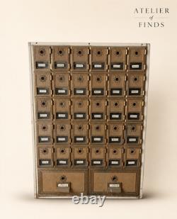 Vintage USPS Brass Postal Box Cabinet University of Alabama Vintage USPS Brass Postal Box Cabinet University of Alabama