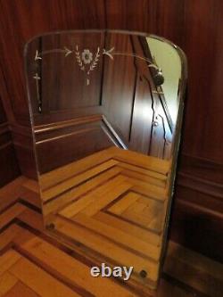 Vintage Victorian 1900 farmhouse Medicine Cabinet mirror recessed wood primitiv
