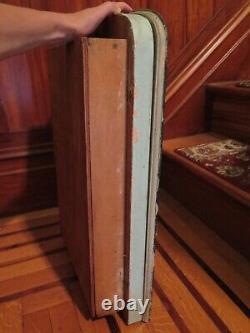 Vintage Victorian 1900 farmhouse Medicine Cabinet mirror recessed wood primitiv