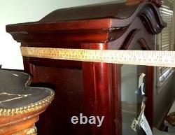 Vintage Victorian Curio Cabinet with Glass Door and Lighting