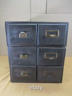 Vintage WEIS Arts & Crafts 6 Drawer Wood Index Card File Cabinet Stacking