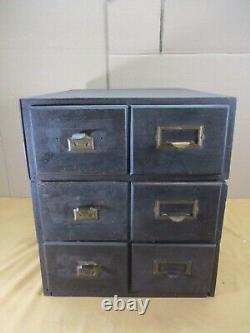 Vintage WEIS Arts & Crafts 6 Drawer Wood Index Card File Cabinet Stacking