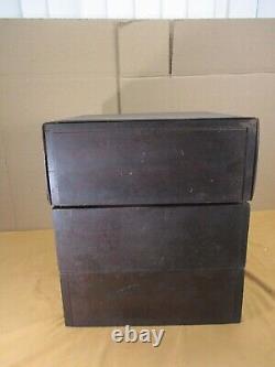 Vintage WEIS Arts & Crafts 6 Drawer Wood Index Card File Cabinet Stacking