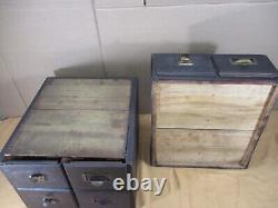 Vintage WEIS Arts & Crafts 6 Drawer Wood Index Card File Cabinet Stacking