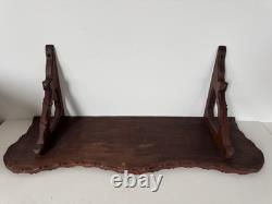 Vintage Wall SHELF / Arts and Craft / Hand carved / Folk Art Shelf