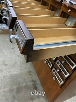 Vintage Walnut Library Card Catalog Cabinet