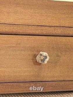 Vintage Walnut Wood Apothecary Medicine Cabinet Mirror Drawer Primitive Antique