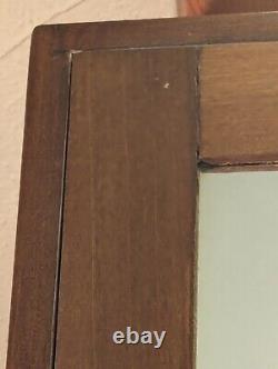 Vintage Walnut Wood Apothecary Medicine Cabinet Mirror Drawer Primitive Antique