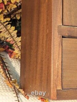 Vintage Walnut Wood Apothecary Medicine Cabinet Mirror Drawer Primitive Antique