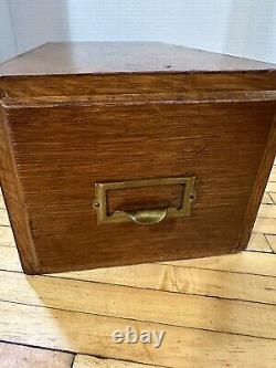 Vintage Weis Single Drawer Wood Card Catalog-Index File Cabinet Oak Box