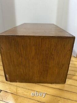 Vintage Weis Single Drawer Wood Card Catalog-Index File Cabinet Oak Box