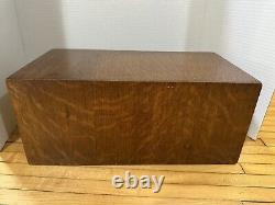 Vintage Weis Single Drawer Wood Card Catalog-Index File Cabinet Oak Box