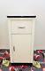 Vintage White Enamel Top Steel Kitchen Storage Cabinet Cupboard Pantry Breadbox