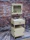 Vintage White Metal Surgical Medical/dental Apothecary Cabinet With Glass Door