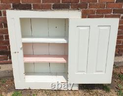 Vintage White Wooden Cupboard Wall Hanging Cabinet Retro Storage Decor 37 Shelf