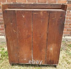 Vintage White Wooden Cupboard Wall Hanging Cabinet Retro Storage Decor 37 Shelf