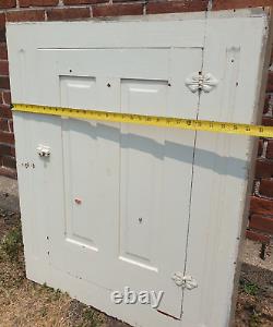 Vintage White Wooden Cupboard Wall Hanging Cabinet Retro Storage Decor 37 Shelf