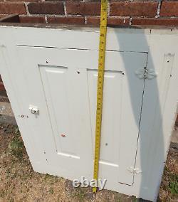 Vintage White Wooden Cupboard Wall Hanging Cabinet Retro Storage Decor 37 Shelf