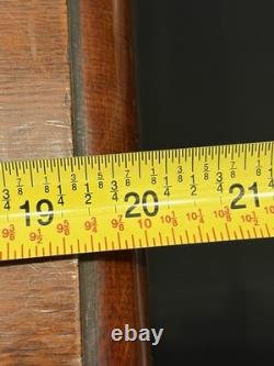 Vintage Wood Flat File Cabinet 4 Felt Lined Drawers Brass Hardware