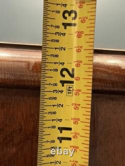 Vintage Wood Flat File Cabinet 4 Felt Lined Drawers Brass Hardware