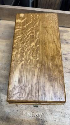 Vintage Wood Imperial Card Catalog 1 Drawer Tiger Oak Library Desk File Cabinet