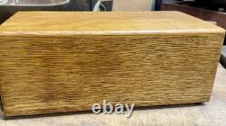 Vintage Wood Imperial Card Catalog 1 Drawer Tiger Oak Library Desk File Cabinet