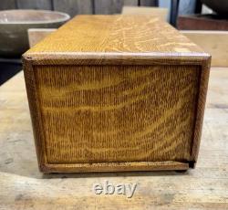 Vintage Wood Imperial Card Catalog 1 Drawer Tiger Oak Library Desk File Cabinet
