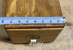 Vintage Wood Imperial Card Catalog 1 Drawer Tiger Oak Library Desk File Cabinet