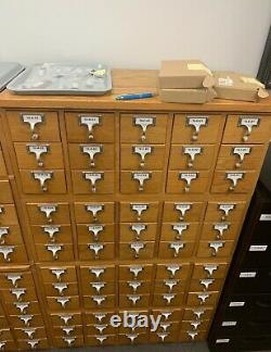 Vintage Wood Library Card Catalog