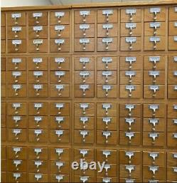 Vintage Wood Library Card Catalog