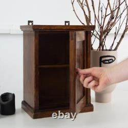 Vintage Wood Medicine Cabinet. Bath Wall Cabinet. Vintage Wall Bar Cabinet