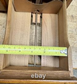 Vintage Wood Shaw Walker Card Catalog 2 Drawer Tiger Oak Library File Cabinet