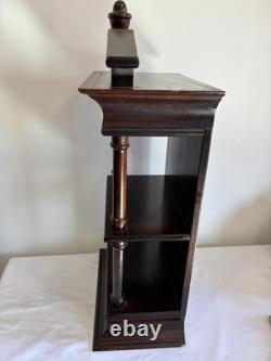 Vintage Wood Shelf Stand Display Cabinet Colonial Style 28 Tall