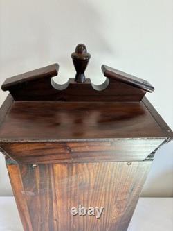 Vintage Wood Shelf Stand Display Cabinet Colonial Style 28 Tall