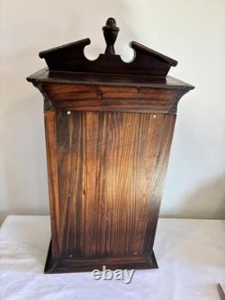 Vintage Wood Shelf Stand Display Cabinet Colonial Style 28 Tall