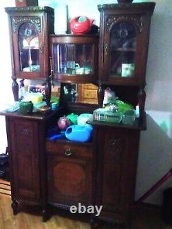 Vintage Wood Two Tier Cabinet excellent condition