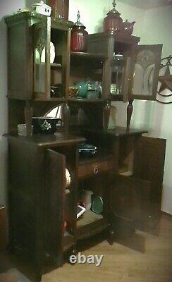 Vintage Wood Two Tier Cabinet excellent condition