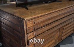 Vintage Wood flat file flatfile cabinet film studio Art Paper Storage Cabinet