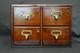 Vintage Wooden 4 Drawer File Case