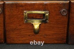 Vintage Wooden 4 Drawer File Case