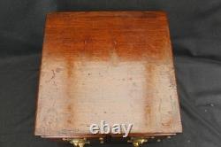 Vintage Wooden 4 Drawer File Case
